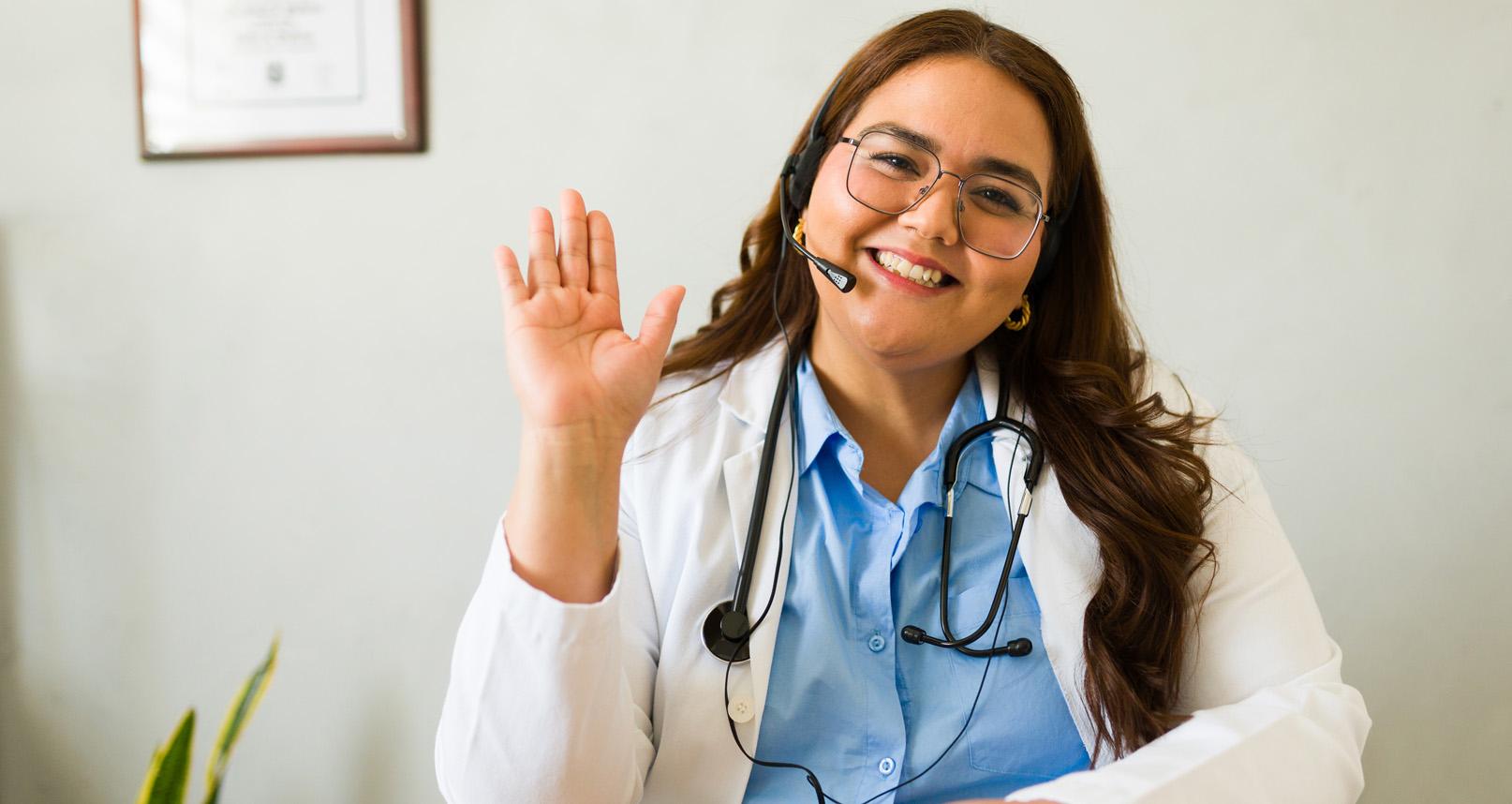 Person being interviewed virtually on a computer