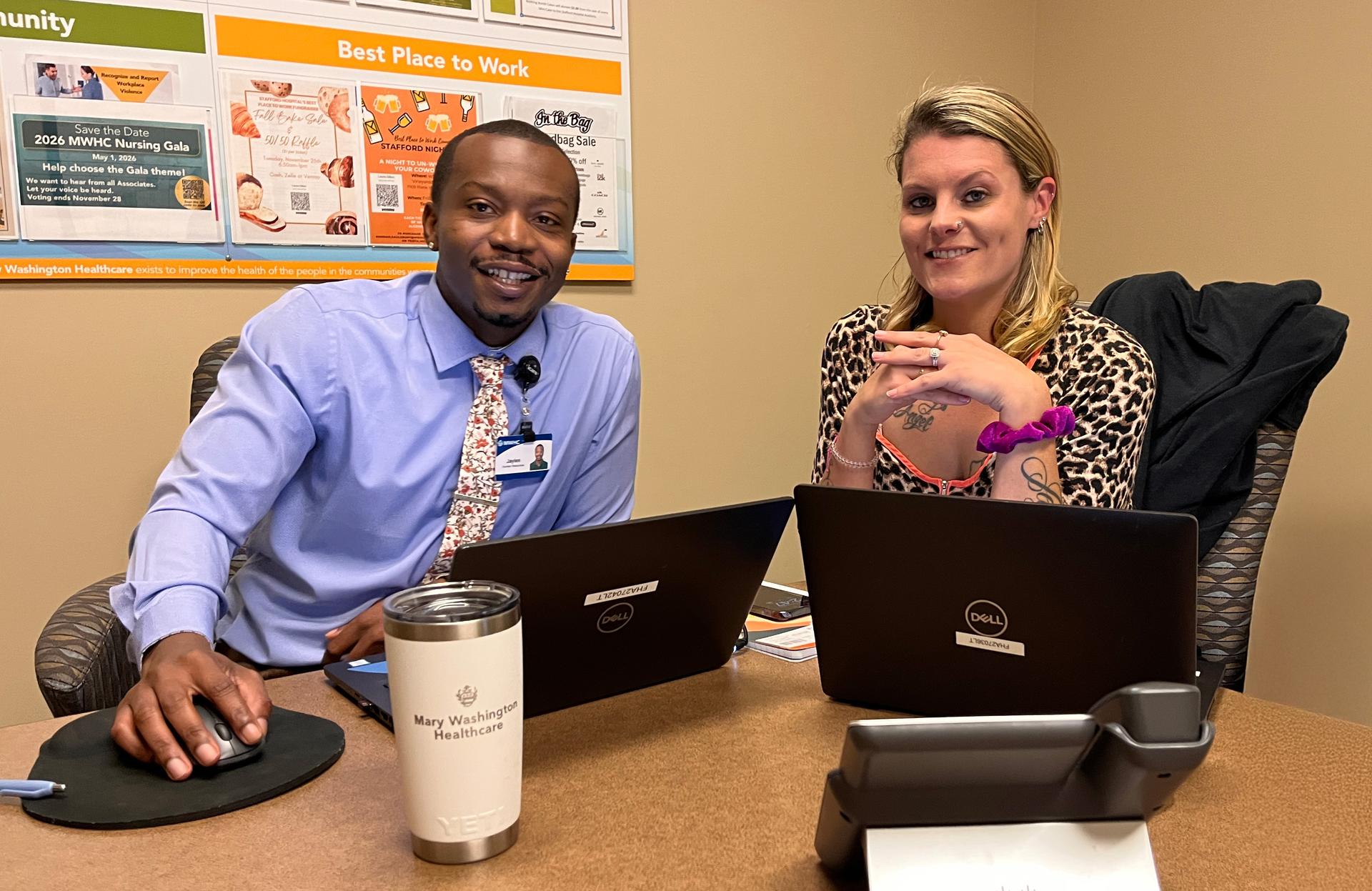 Person being interviewed virtually on a computer